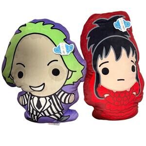 Jumbo 2 FT Beetlejuice and Lydia Deetz Character Cloud Pillow Plush NWT